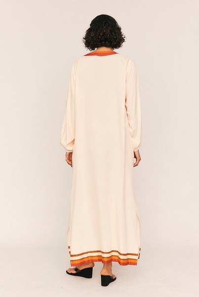 Darcy Smock Kaftan in Sandstone