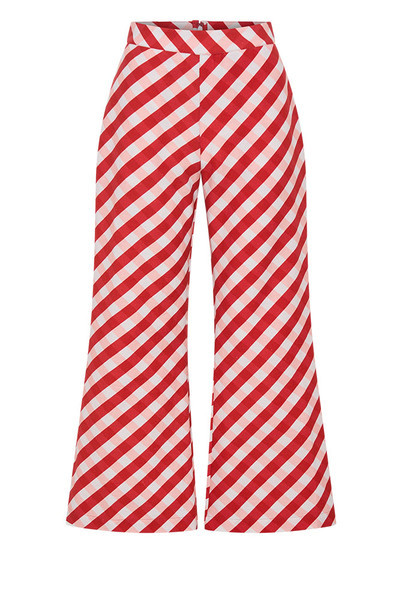 Gingham Crop Flare in Red