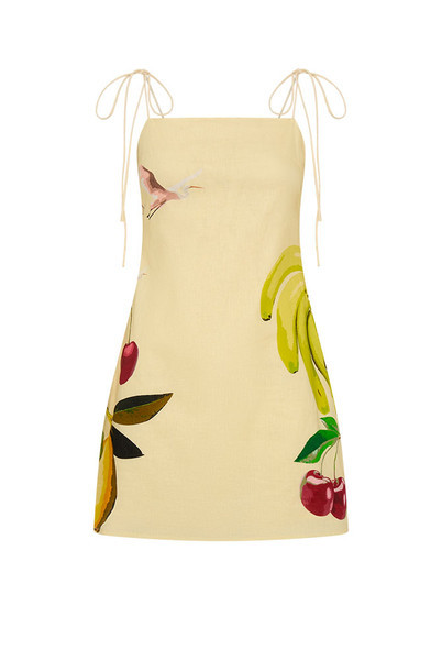 Fruito Mini Tie Dress in Yellow