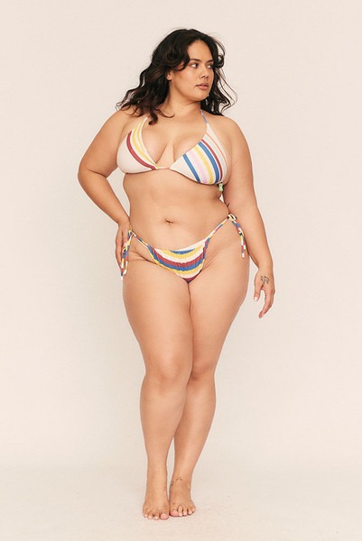Marie Tri Bikini Set in Stripe