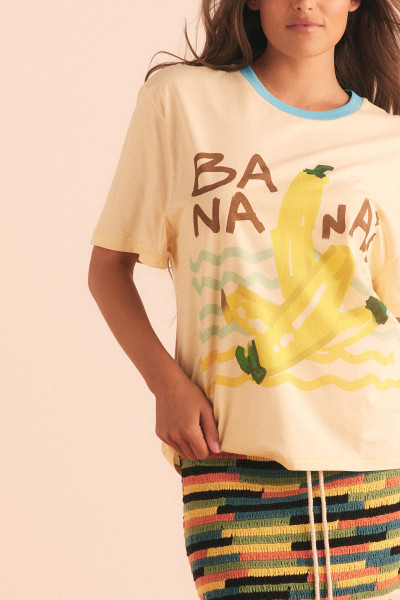 BANANAS TEE IN CREAM