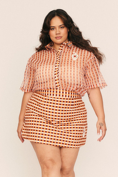 Swan Short Sleeve Shirt in Mahogany
