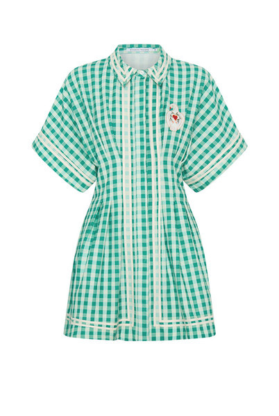 Swan Pleated Mini in Green