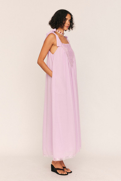 Trim Slip Maxi in Lilac