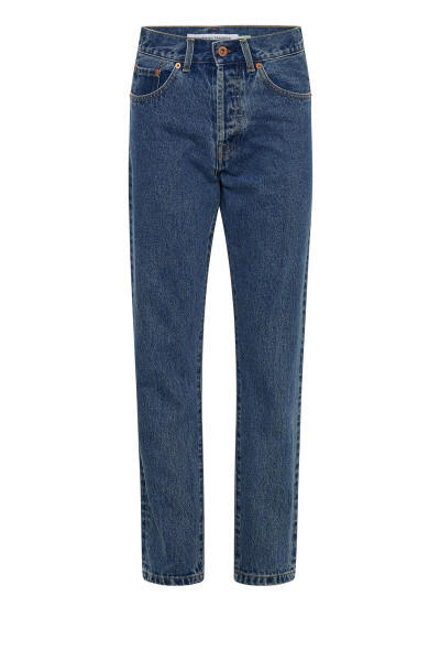 Slim Mum Jean in Mid Blue