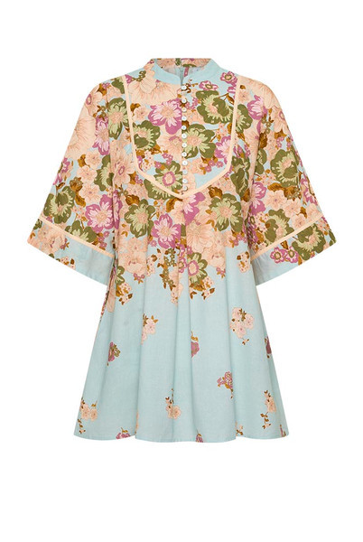 Alma Shift Mini Dress in Blue
