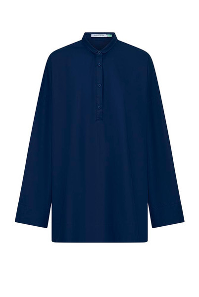 Oversized Kaftan Shirt in Navy