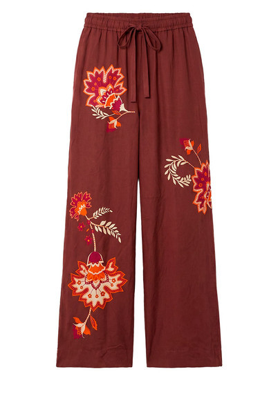 Palme Elastic Waist Pant in Mahogany