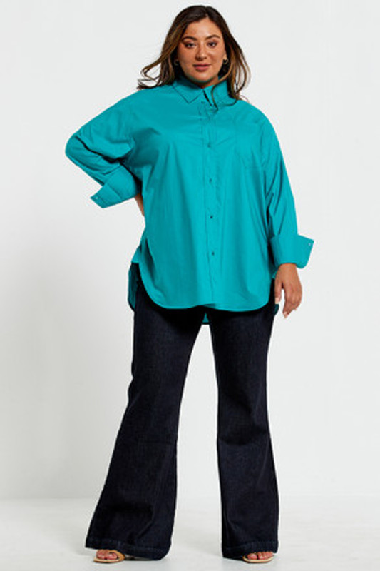 Classic Button Down Shirt in Dark Teal