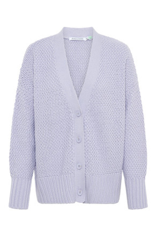 Oversized V Neck Cardigan in Wisteria