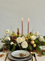 Winter Evergreen Glow Centerpiece