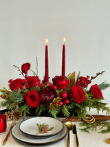 Crimson Hearth Centerpiece