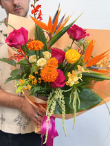 Hot House -Wrapped Bouquet