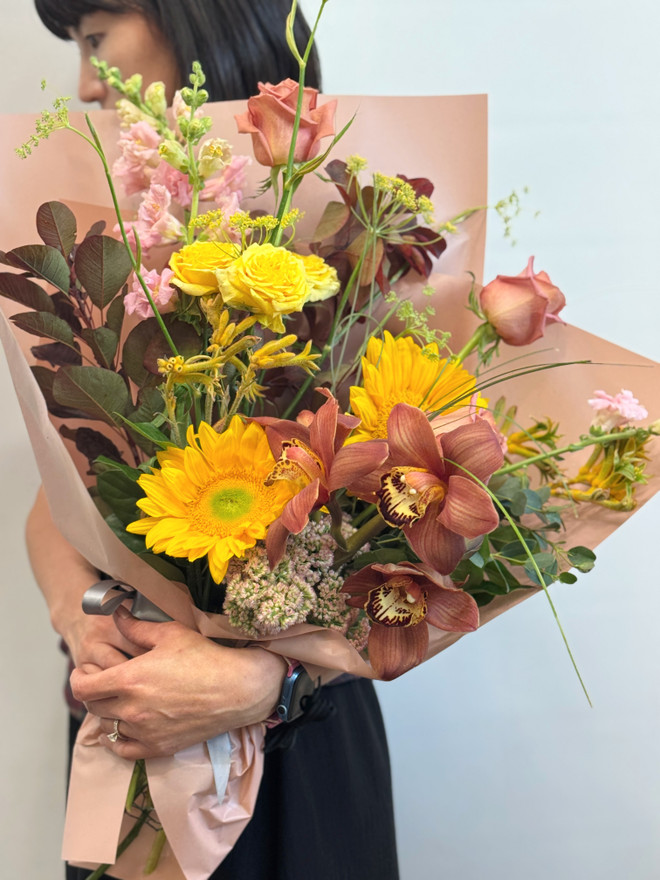 September Haze -Wrapped Bouquet