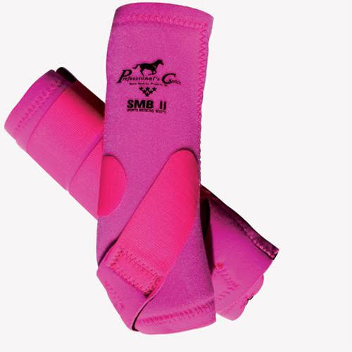 Professional's Choice SMBII Sport Medicine Boots in raspberry.  This is a manufactures picture, and they are not neon pink as some monitor's show.