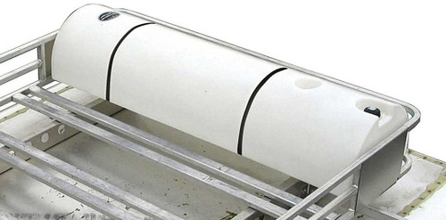 High Country Plastics Half Moon Hayrack Water Caddy.  This is a great way to keep space free in your horse to stock trailer by using your existing hay rack. Hayrack is not included.