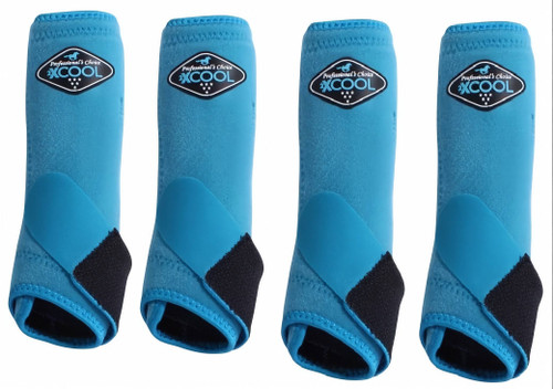 Professional's Choice Brrr 2XCOOL Sports Medicine Boot Value 4-PACK - Pacific Blue Medium.  Includes front and rear boots.