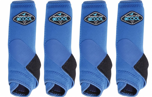 Professional's Choice Brrr 2XCOOL Sports Medicine Boot Value 4-PACK - Royal Blue Large.  Includes front and rear boots.