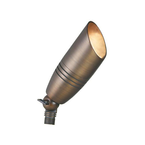 LED Outdoor low voltage landscape lighting solid cast brass round