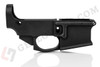 One Black Blemished AR15 80% Billet Lower Receiver From Right Side