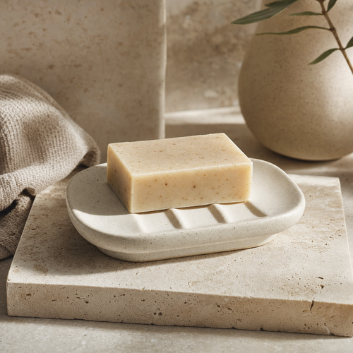 Lumen Stoneware Soap Dish