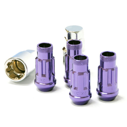 Wheel Mate Muteki SR48 Open End Locking Lug Nut Set of 4 - Purple 12x1.50 48mm - 32902L