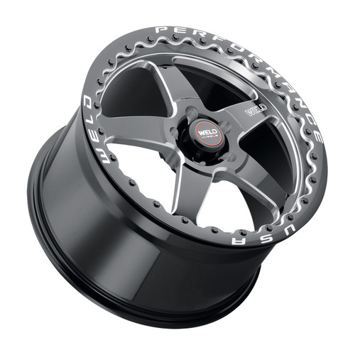 Weld S904 17X10 Ventura Drag Beadlock 5X135 ET10 BS5.9 Gloss Black MIL Dia 87.1 - S90470086P10 Photo - Primary