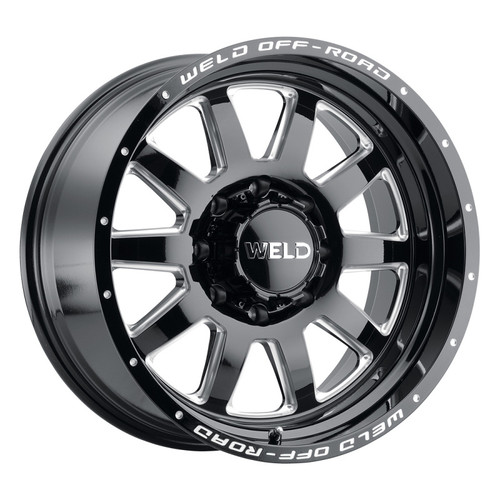 Weld Off-Road W102 20X10 Stealth 8X170 ET-18 BS4.75 Gloss Black MIL 125.1 - W10200017475 Photo - Primary