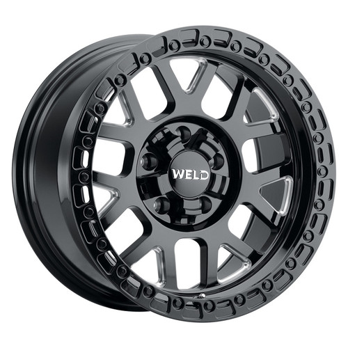 Weld Off-Road W105 17X9.0 Cinch 6X135 6X139.7 ET-12 BS4.50 Gloss Black MIL 106.1 - W10579098450 Photo - Primary