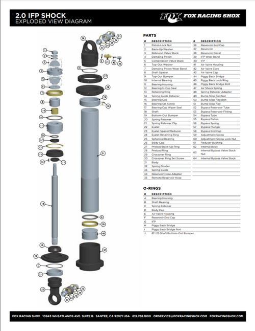 Fox 3.0/2.5 Series Shock Shaft 0.875in x 22.455in TLG 1.800in SHLG Steel Chrome - 229-09-003-B Photo - Primary