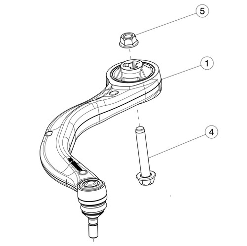 Tesla Model 3/Y Front Lower Compliance Link Assembly (1), 0.975 KN/MM, RIGHT HAND