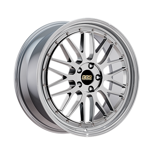 BBS LM 19x8.5 5x114.3 ET38 Diamond Silver Center / Diamond Cut Lip Wheel -82mm PFS/Clip Required - LM300DSPK