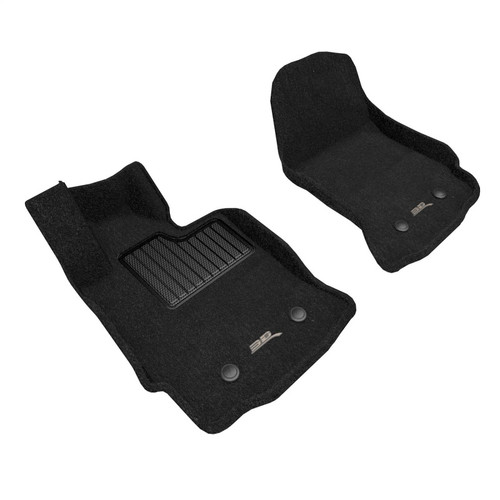 3D MAXpider 14-19 Chevrolet Corvette C7 Elegant Floor Mat Full Set (2pc) - Black - L1CH07804709 Photo - Primary