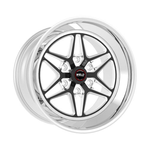 Weld S81HD 17x9.5 / 6x135 / 6.2 BS / 24 ET / 3.54 ID (Low Pad) - Black Center - Polished Shell - 81LB7095Y62A