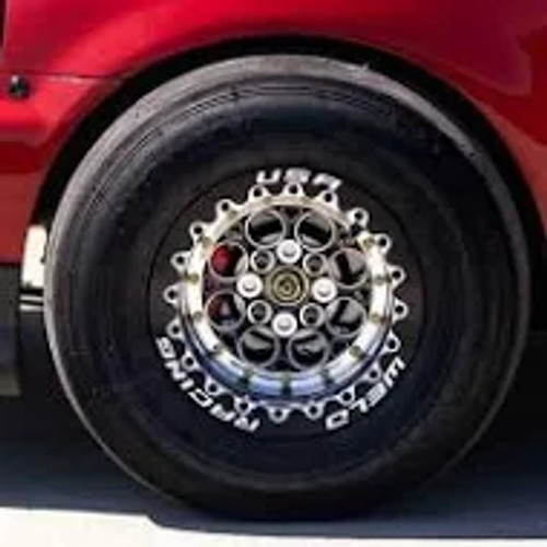 Weld Magnum Drag 2.0 15x9 / 5X4.5 BP / 5in BS Black Wheel CTR Polish - DBL MT - 86B-509210MP