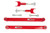 UMI Performance 78-96 GM B-Body Trailing Arm Kit - Red - 362119-R