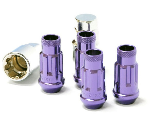 Wheel Mate Muteki SR48 Open End Locking Lug Nut Set of 4 - Purple 12x1.25 48mm - 32901L