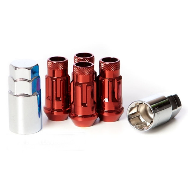 Wheel Mate Muteki SR48 Open End Locking Lug Nut Set of 4 - Red 12x1.25 48mm - 32901R