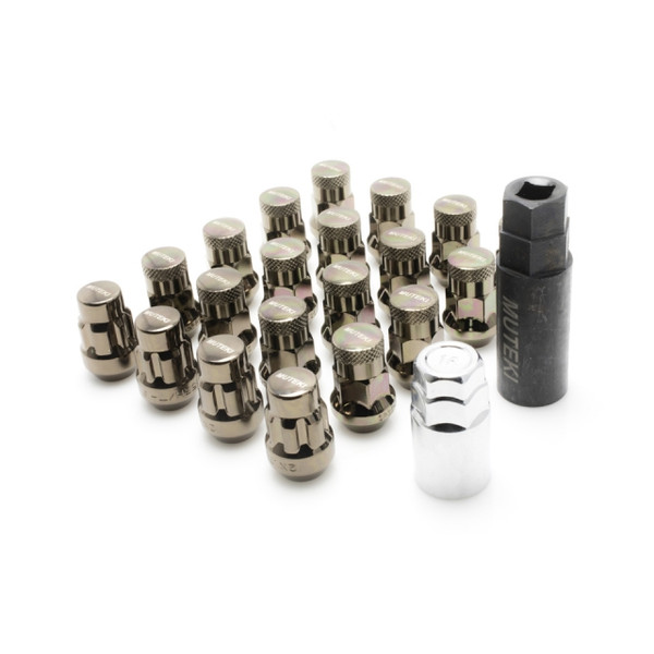 Wheel Mate Muteki SR35 Close End Lug Nuts w/ Lock Set - Titanium Chrome 12x1.50 35mm - 32926TP