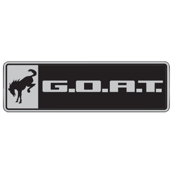 Ford Racing Bronco/Bronco Sport G.O.A.T. Badge - Black/Chrome - M-1447-GOAT Photo - Primary