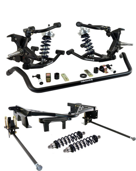 Ridetech 88-98 Chevy C1500 2WD CoilOver Suspension System w/ LD Drop Spindles - 11370202 Photo - Primary