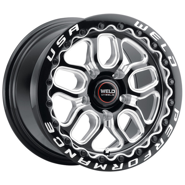 Weld Racing 15x10 Laguna Bead Lock 5x120 ET46 BS7.25 Gloss BLK MIL DIA 78.1 - S907B0022P46 Photo - Primary