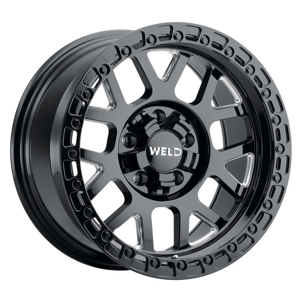 Weld Off-Road W105 17X9.0 Cinch 6X135 6X139.7 ET00 BS5.00 Gloss Black MIL 106.1 - W10579098500 Photo - Primary