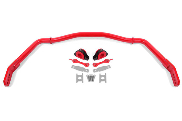 BMR 2005-2014 Ford Mustang (S197) Front Hollow 38mm Sway Bar Kit w/ Bushings - Red - SB754R