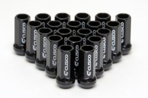 Cusco Racing Wheel Lug Nut Set M12 x 1.5mm - Black (20 pcs) - 00B 738 1520B