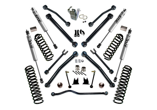 Superlift 07-18 Jeep Wrangler JK 2 Door 4in Lift Kit w/ Reflex Control Arms & Fox Shocks - K996F Photo - Primary