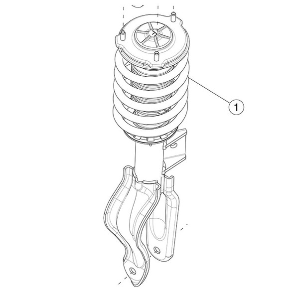 Tesla Model Y DAMPER ASSY FRONT LEFT RWD, COIL E1 (1)