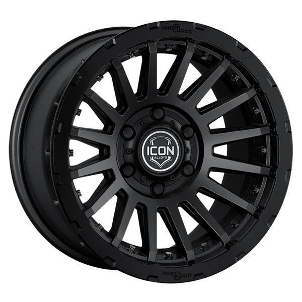 ICON Recon Pro 17x8.5 5x5 -6mm Offset 4.5in BS 71.5mm Bore Satin Black Wheel - 23617857345SB Photo - Primary