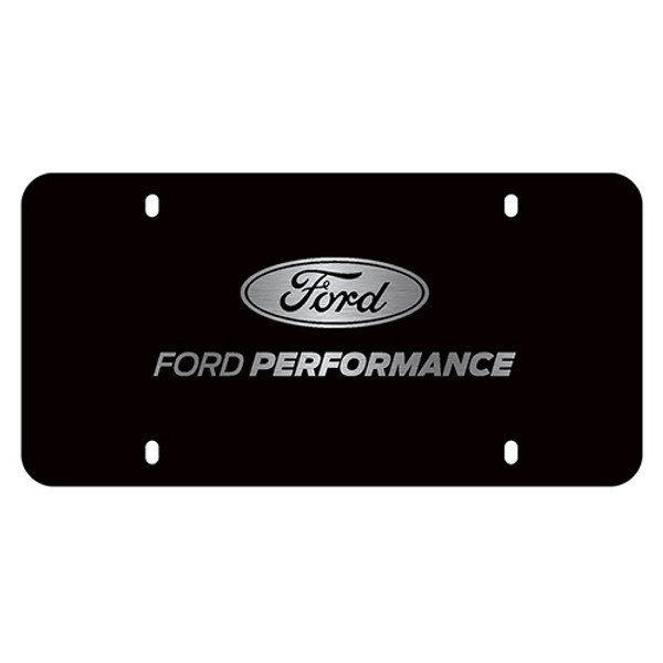 Ford Racing Black Stainless Steel Marque Plate - M-1828-LB