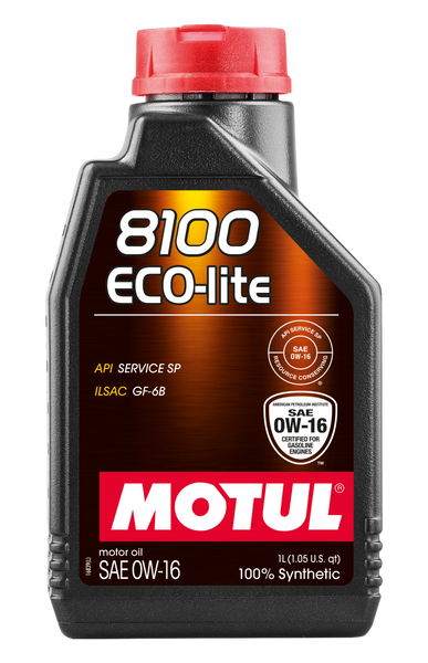 Motul 1L Synthetic Engine Oil 8100 0W16 Eco-Lite - 110376 Photo - Primary